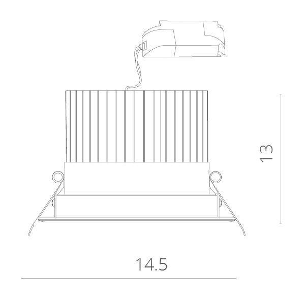 Встраиваемый светильник Arte Lamp Apertura A3315PL-1WH