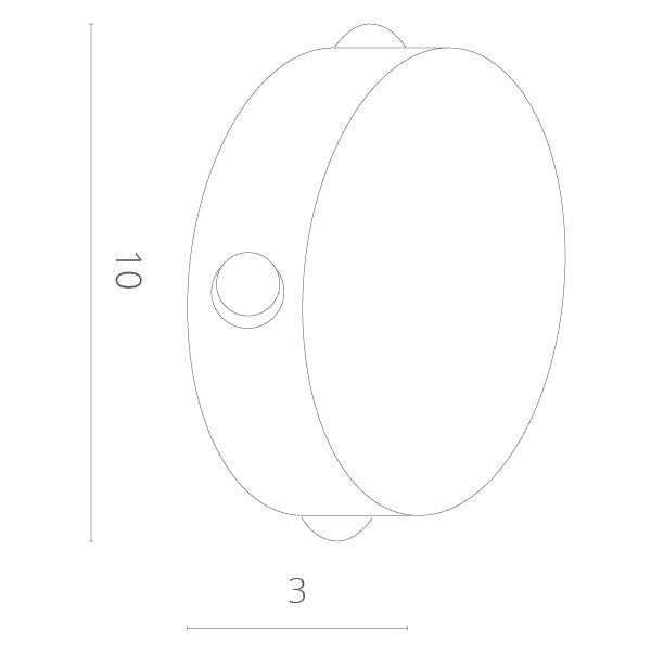 Накладной светильник Arte Lamp Tamburello A1525AP-1WH