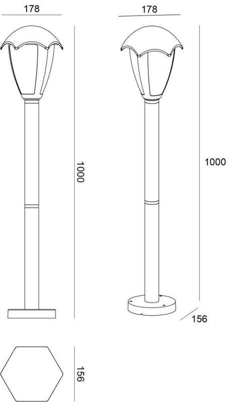 Наземный высокий светильник Arte Lamp Henry A1661PA-1BK