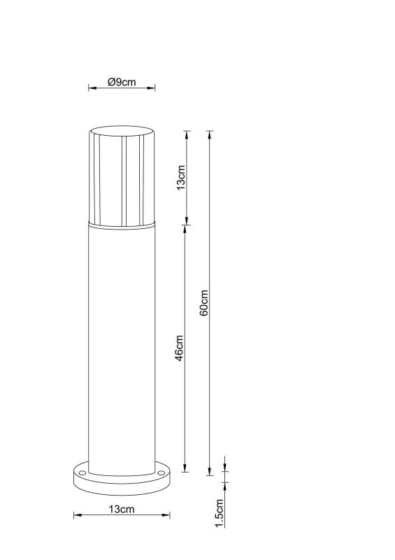 Наземный высокий светильник Arte Lamp Seginus A6515PA-1BK