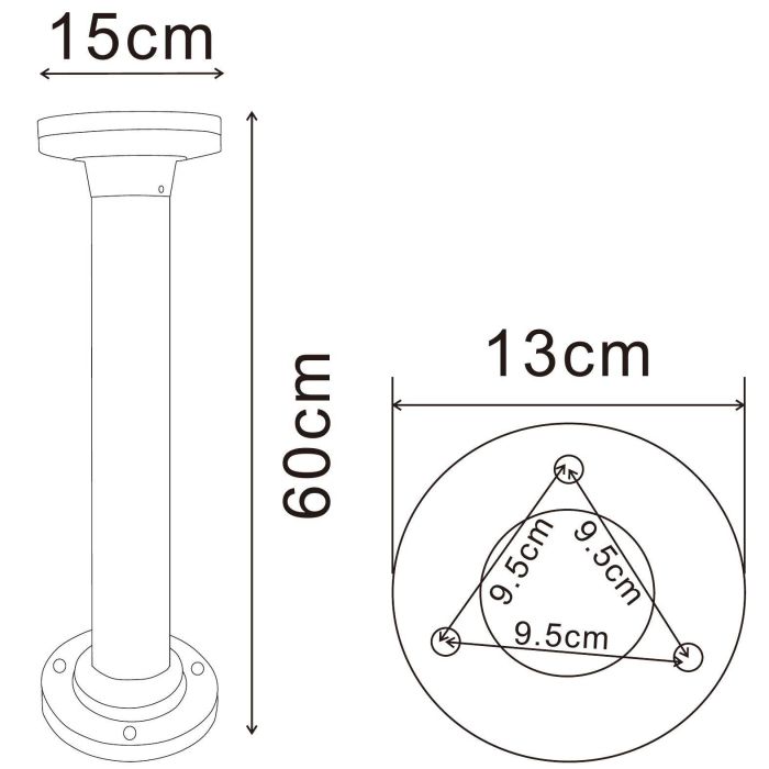 Наземный низкий светильник Arte Lamp Amsterdam A1212PA-1BK