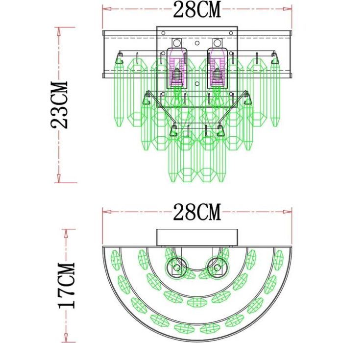 Накладной светильник Arte Lamp Diadem A1002AP-2CC