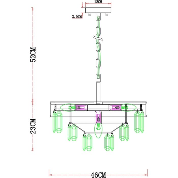 Подвесной светильник Arte Lamp Diadem A1002LM-6CC