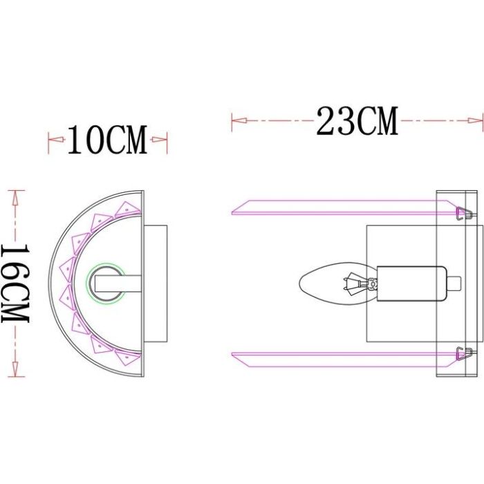 Накладной светильник Arte Lamp Secunda A1003AP-1CC