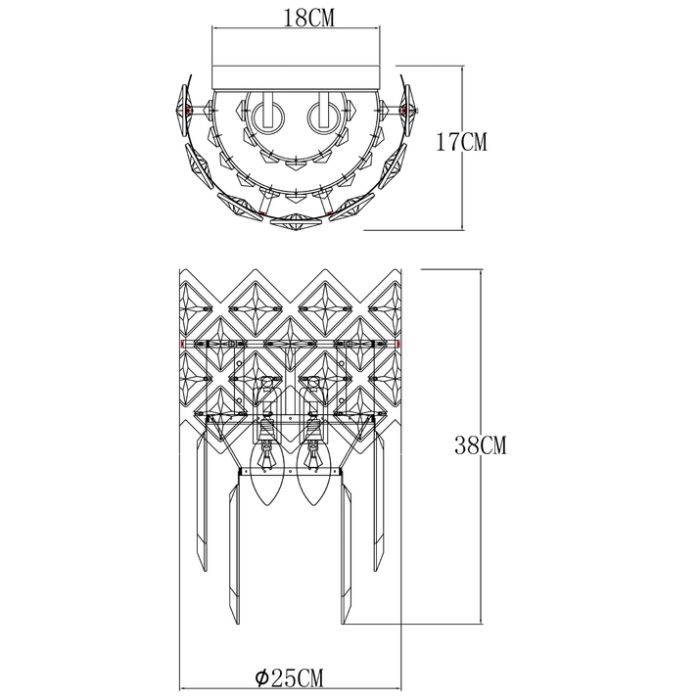 Накладной светильник Arte Lamp Wezen A1006AP-2CC