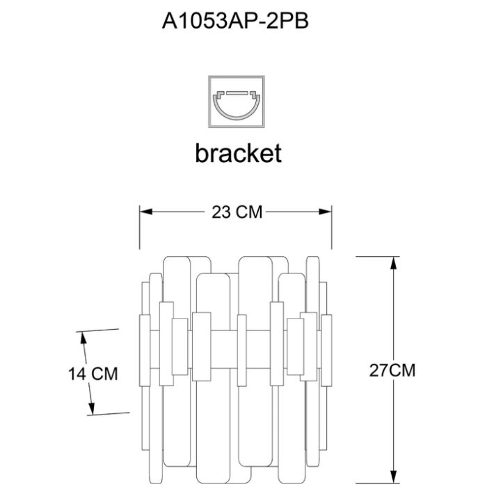 Накладной светильник Arte Lamp Alya A1053AP-2PB