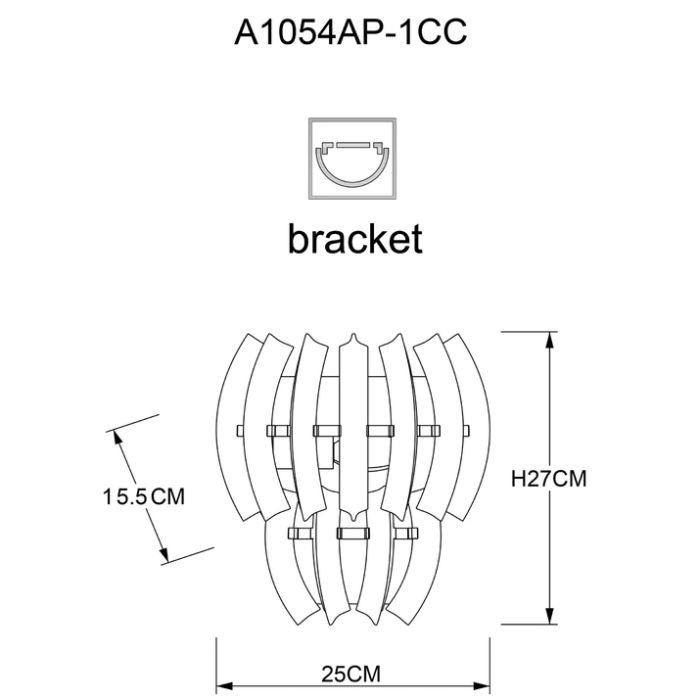 Накладной светильник Arte Lamp Ella A1054AP-1CC