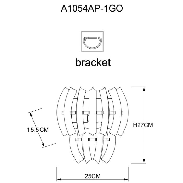 Накладной светильник Arte Lamp Ella A1054AP-1GO