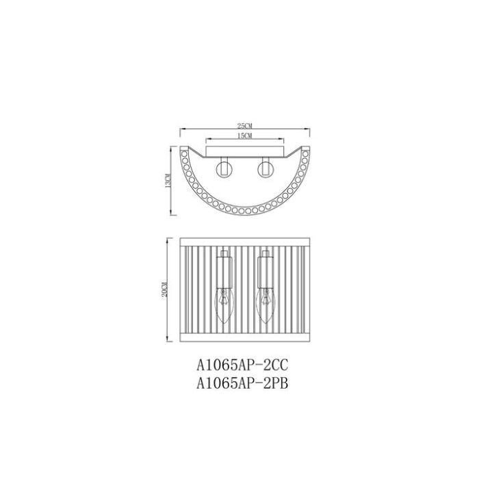 Накладной светильник Arte Lamp Anetta A1065AP-2CC