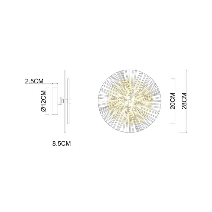 Накладной светильник Arte Lamp Ajour A1259AP-1PB