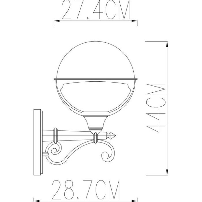 Светильник на штанге Arte Lamp Monaco A1491AL-1BK