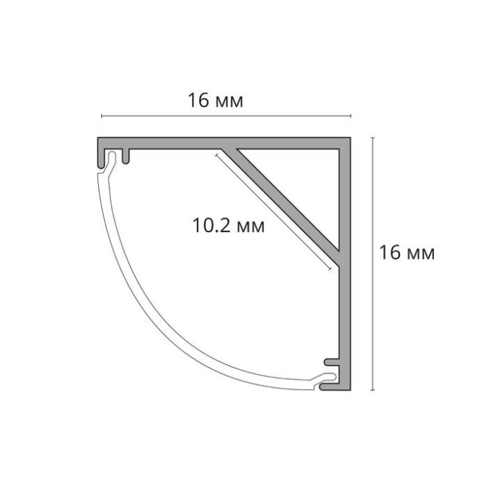 Профиль накладной угловой внутренний Arte Lamp SURFACE A161605S