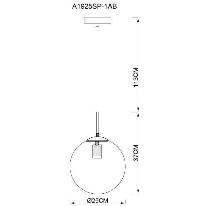 Подвесной светильник Arte Lamp Volare A1925SP-1AB