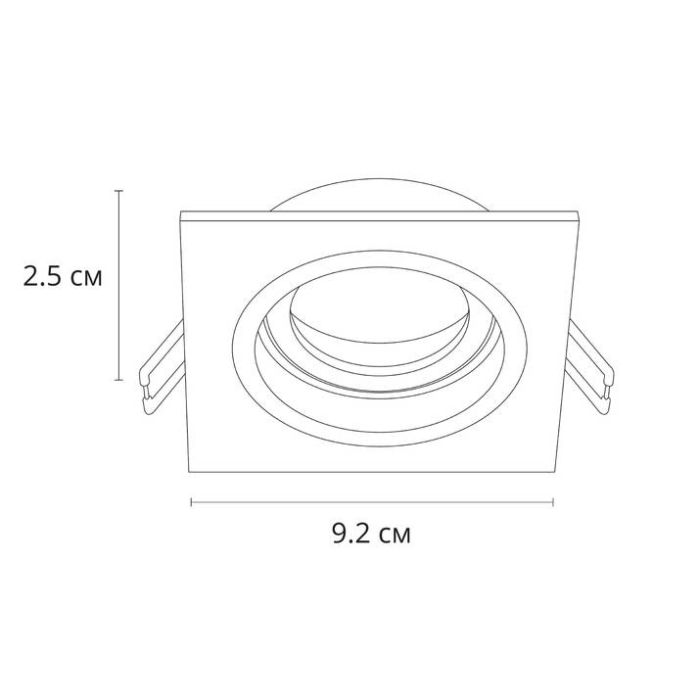 Встраиваемый светильник Arte Lamp Tarf A2178PL-1BK