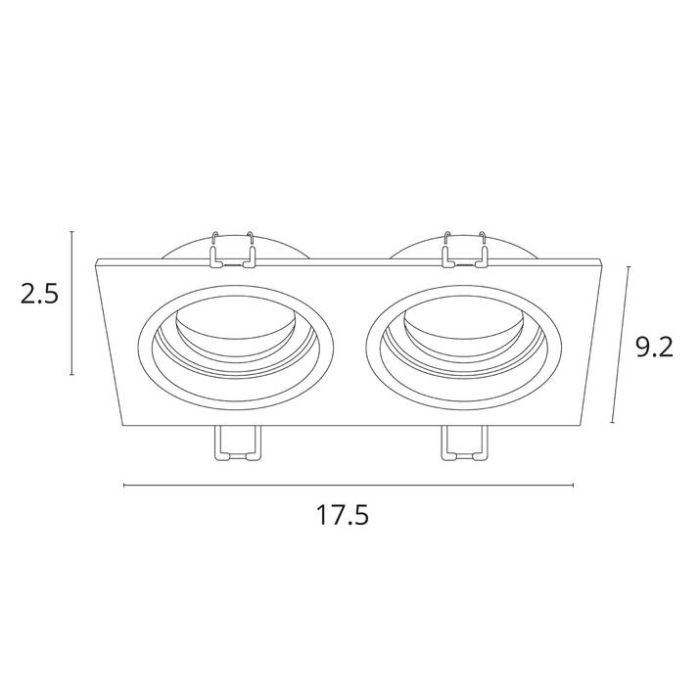 Встраиваемый светильник Arte Lamp Tarf A2178PL-2BK