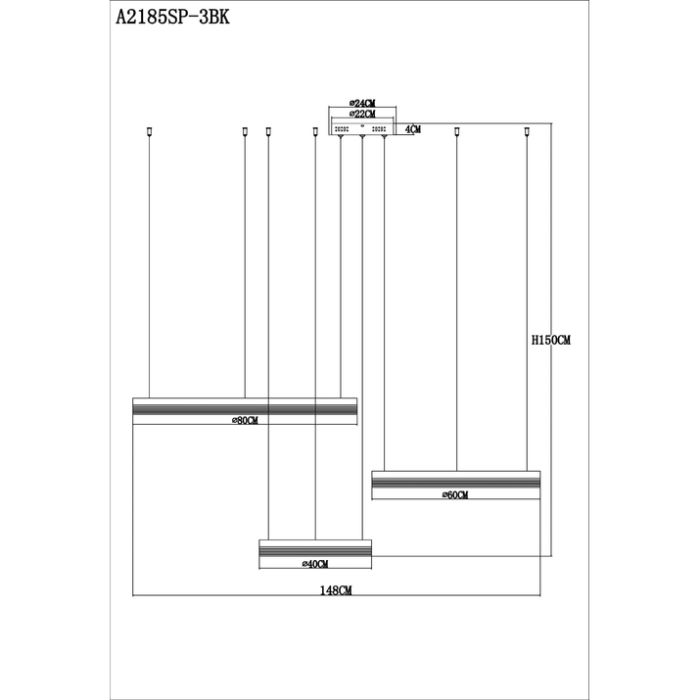 Подвесной светильник Arte Lamp Mercury A2185SP-3BK