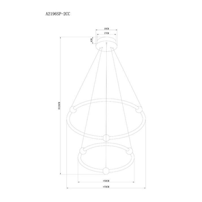 Подвесной светильник Arte Lamp Harley A2196SP-2CC