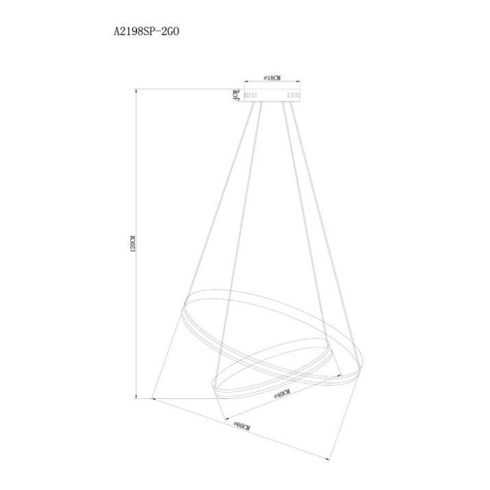 Подвесной светильник Arte Lamp Meridiana A2198SP-2GO