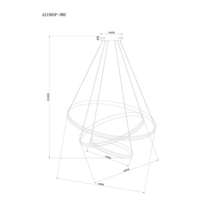 Подвесной светильник Arte Lamp Meridiana A2198SP-3WH