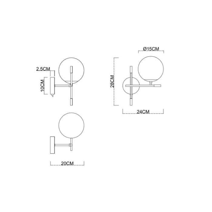 Бра Arte Lamp Arkab A2225AP-1BK