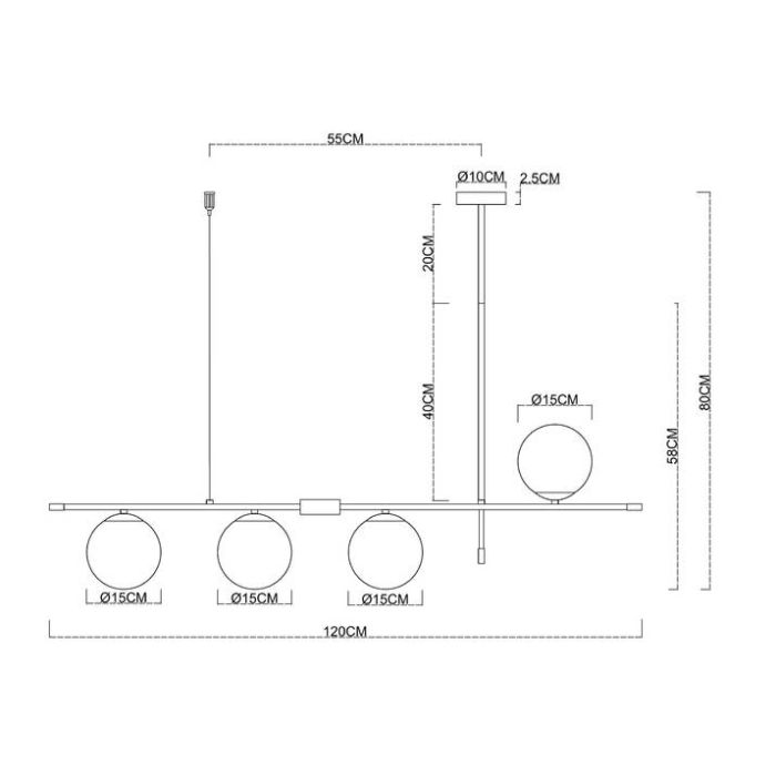 Светильник на штанге Arte Lamp Arkab A2225SP-4BK