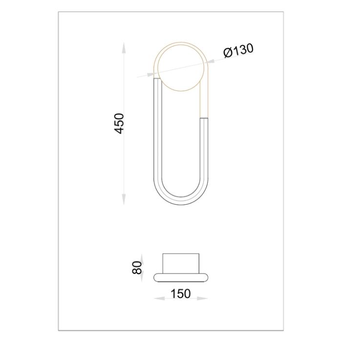 Бра Arte Lamp Lumino A2233AP-20BK