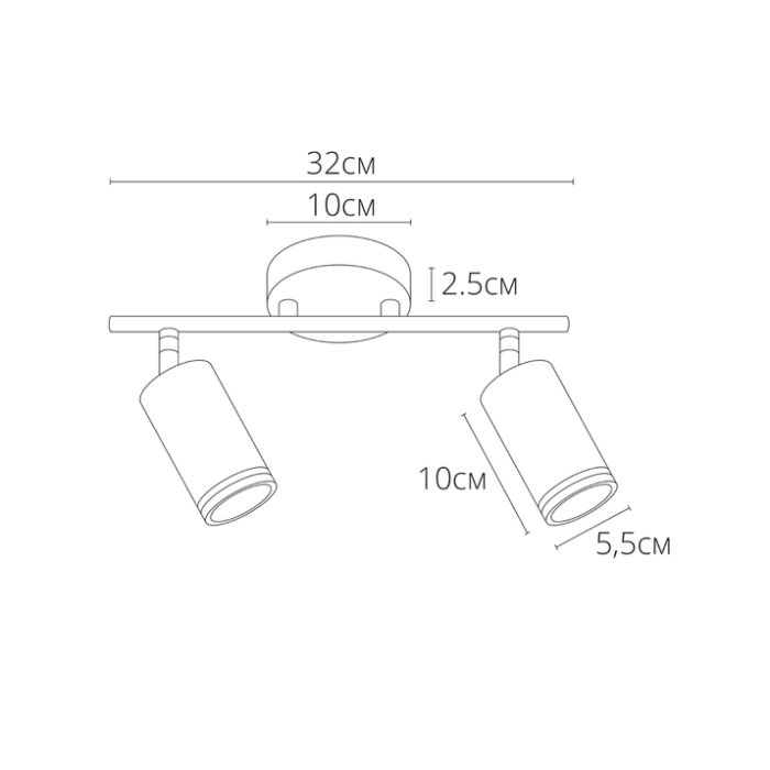 Спот Arte Lamp Imai A2365PL-2BK