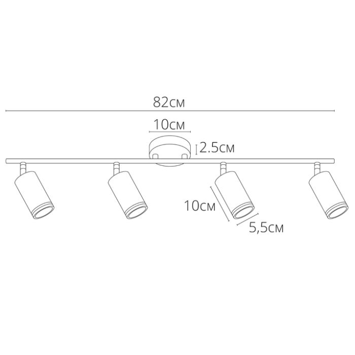 Спот Arte Lamp Imai A2365PL-4BK