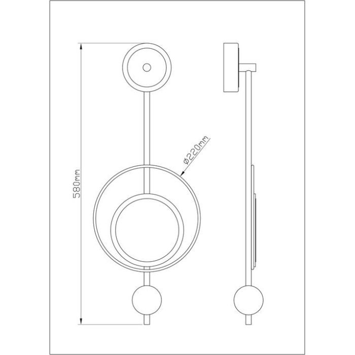 Накладной светильник Arte Lamp Polaris A2604AP-7BK