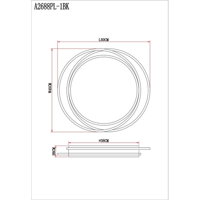 Накладной светильник Arte Lamp Sonny A2688PL-1BK