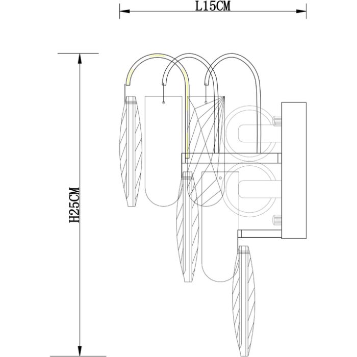 Накладной светильник Arte Lamp Vivien A2719AP-2GO