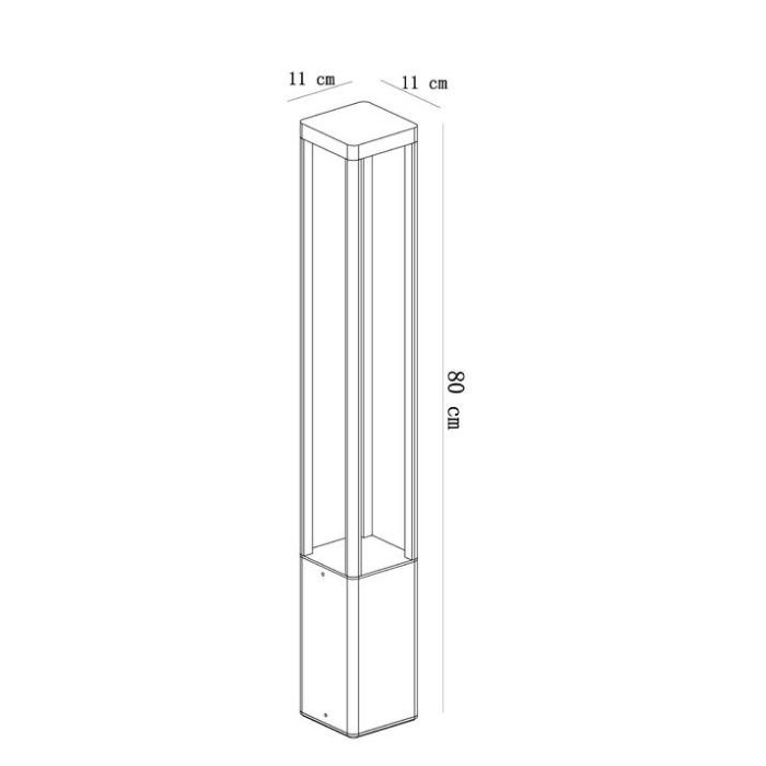 Наземный высокий светильник Arte Lamp Pherkad A2728PA-1BK