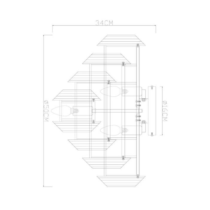 Потолочная люстра Arte Lamp Jastin A2848PL-5GO