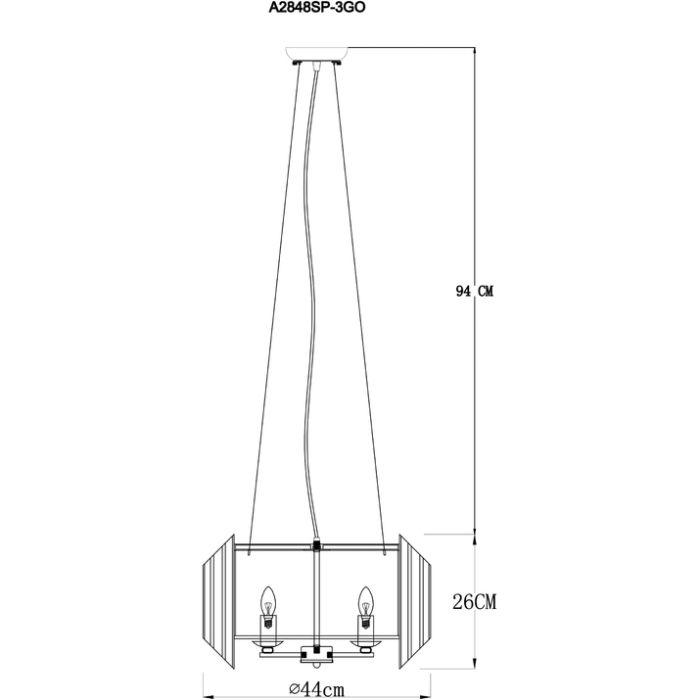 Подвесной светильник Arte Lamp Jastin A2848SP-3GO