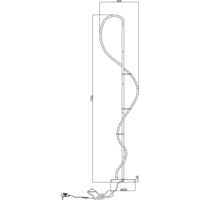 Торшер Arte Lamp Klimt A2850PN-35PB