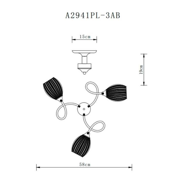 Потолочная люстра Arte Lamp Arya A2941PL-3AB