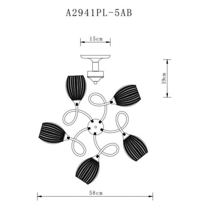 Потолочная люстра Arte Lamp Arya A2941PL-5AB