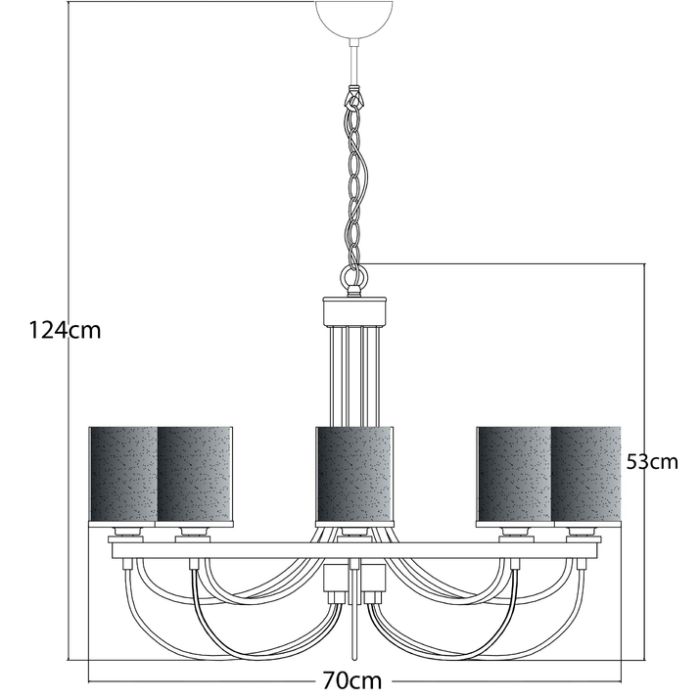 Подвесная люстра Arte Lamp Ombra A2995LM-8CC