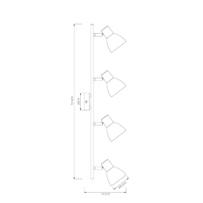 Спот Arte Lamp Falena A3117PL-4BK