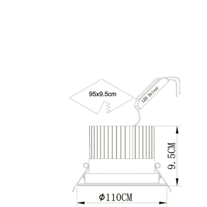 Встраиваемый светильник Arte Lamp Apertura A3310PL-1WH