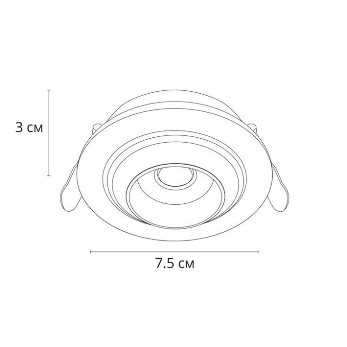 Встраиваемый светильник Arte Lamp Uva A3317PL-1WH