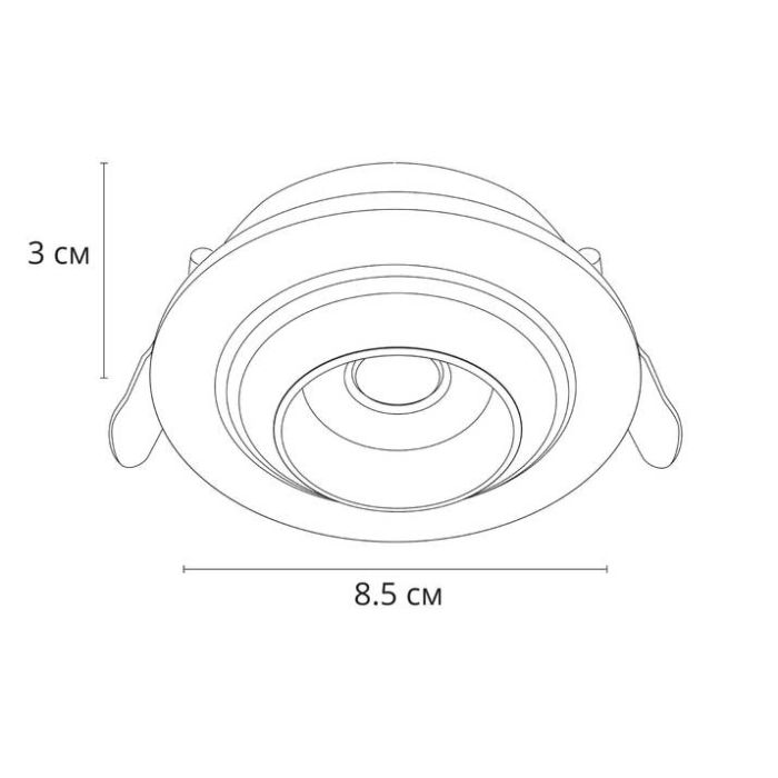 Встраиваемый светильник Arte Lamp Uva A3318PL-1WH