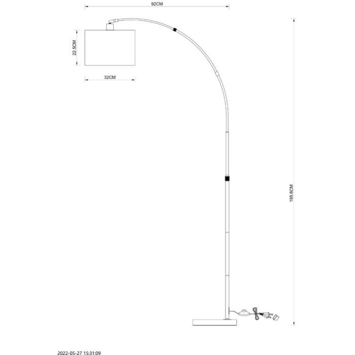 Торшер Arte Lamp Paolo A4060PN-1PB