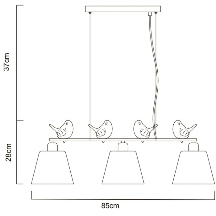 Подвесной светильник Arte Lamp Passero A4289SP-3WH