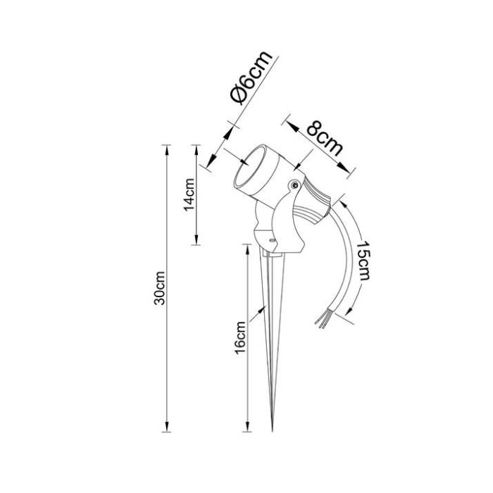 Наземный прожектор Arte Lamp Elsie A4710IN-1BK