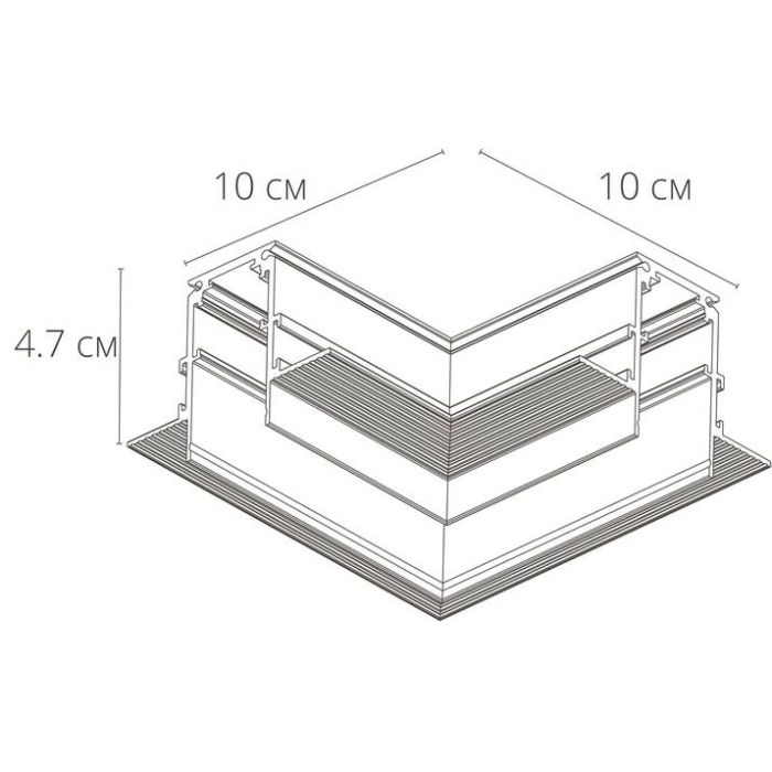 Соединитель угловой L-образный для треков Arte Lamp Linea-Accessories A480706