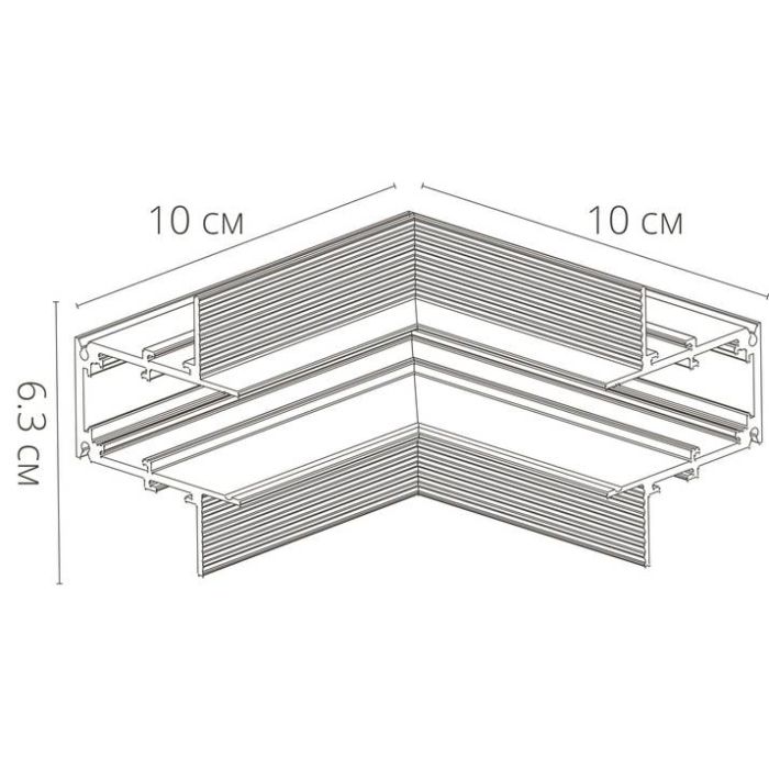 Соединитель угловой L-образный для треков Arte Lamp Linea-Accessories A480906