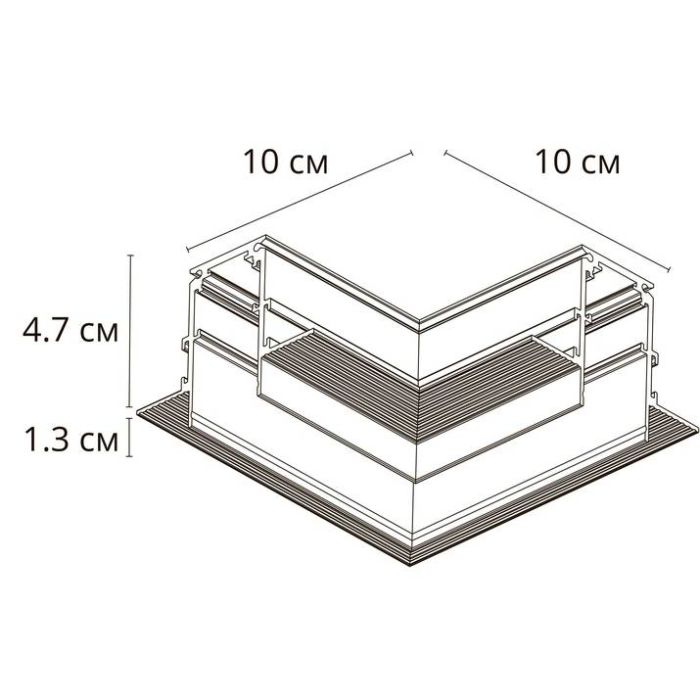 Соединитель угловой внутренний для треков встраиваемых Arte Lamp Linea-Accessories A487706