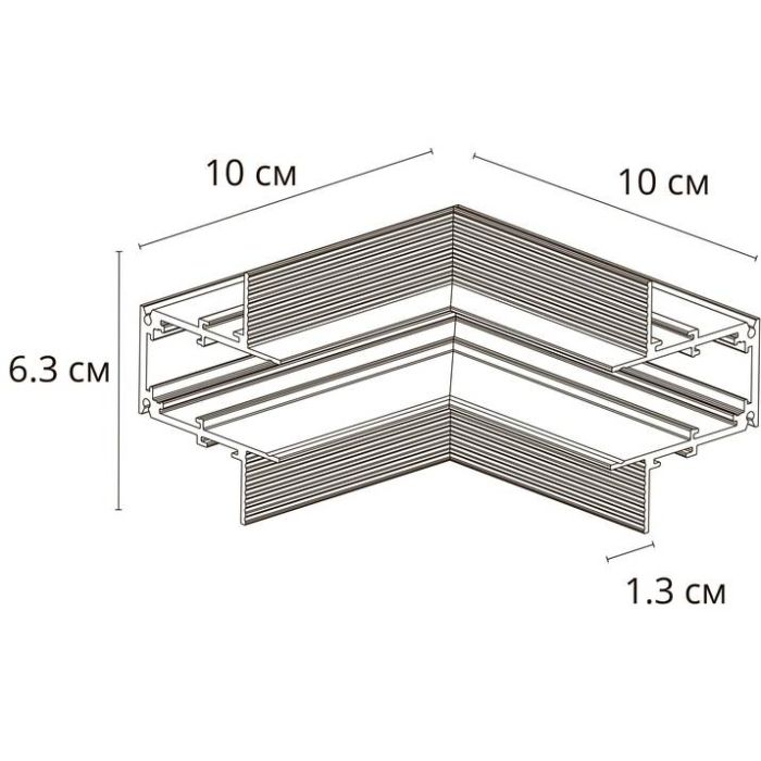 Соединитель угловой внешний для треков встраиваемых Arte Lamp Linea-Accessories A489906