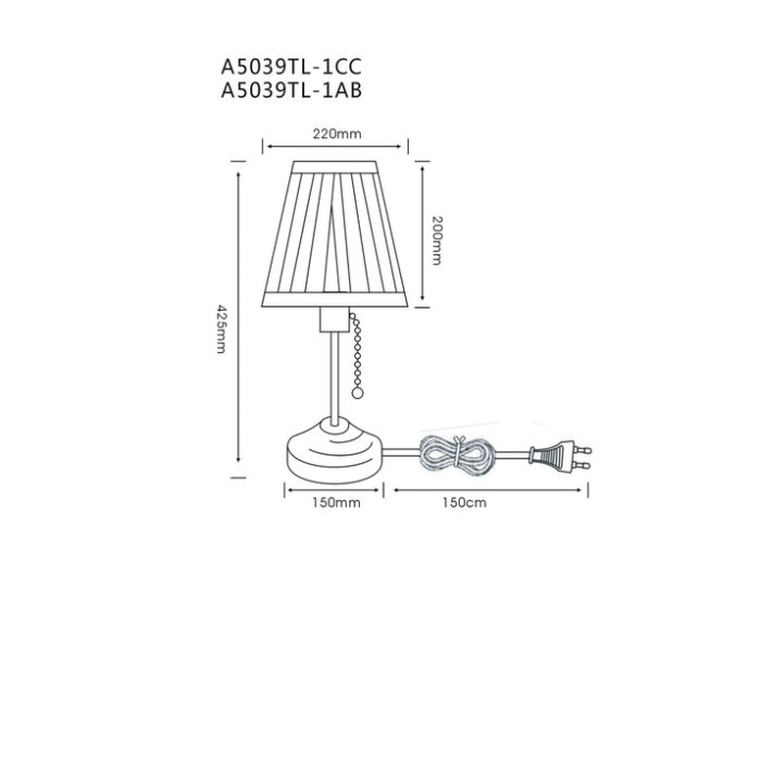 Настольная лампа декоративная Arte Lamp Marriot A5039TL-1AB